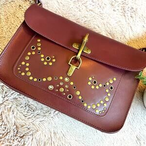 NWOT Lucky Brand Maya 100% Leather Ruby Wine Crossbody Purse